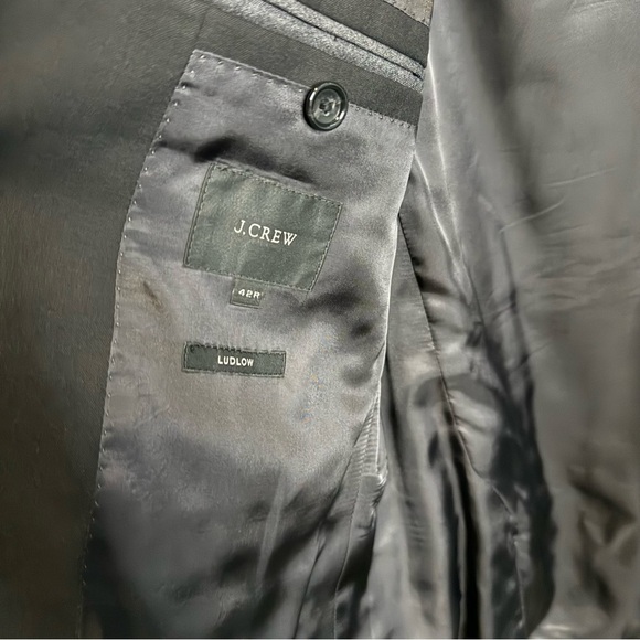 J. Crew & Ing. Loro Piana Black Suit Jacket 42R 100% Wool - Picture 6 of 12